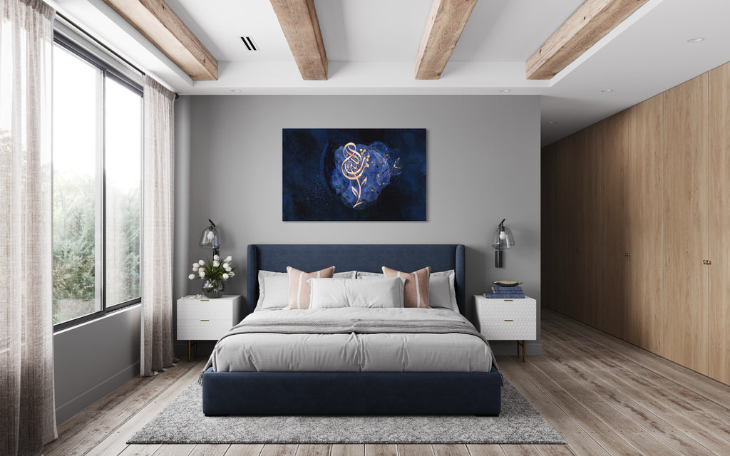 Mashallah “Indigo Rose” Islamic Art