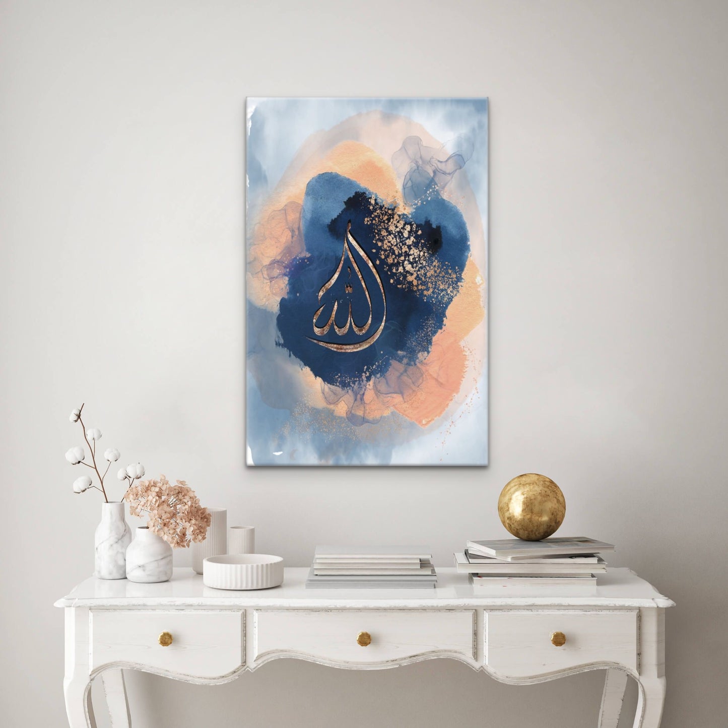 Allah “Blushing Blues” Islamic Art