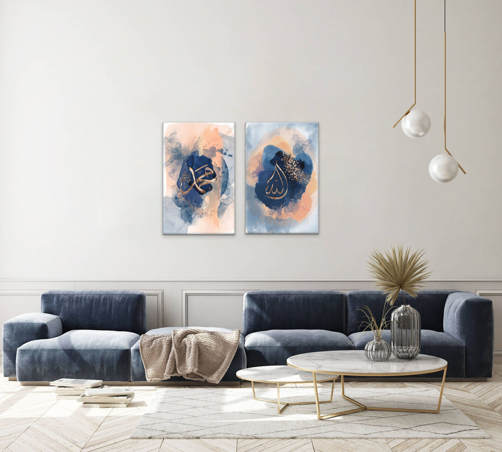 Muhammad (saw) “Blushing Blues” Islamic Art