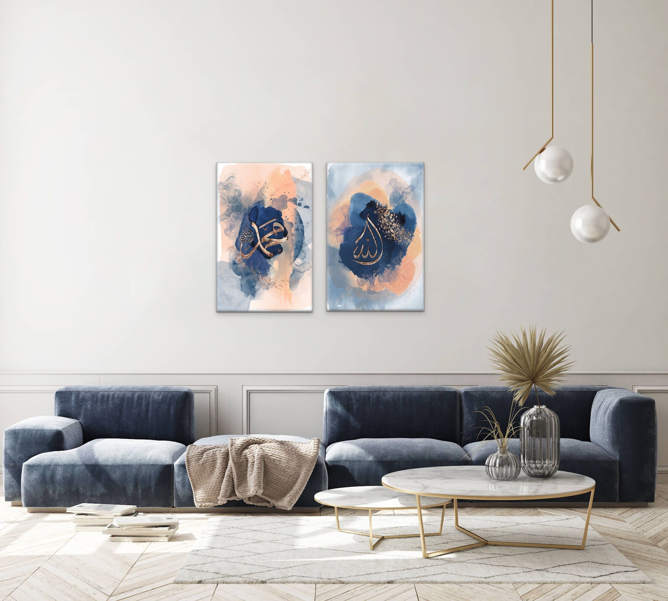 Muhammad (saw) “Blushing Blues” Islamic Art